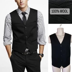 100% Wool Black Vest